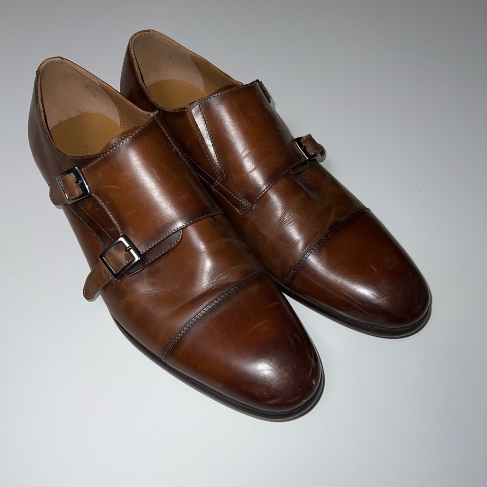 Brown Monk Strap Dress Shoes